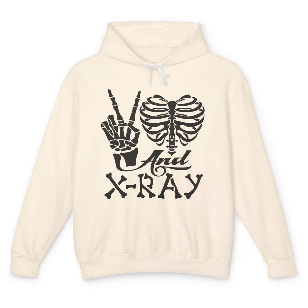 Peace Love X-Ray Radiology Tech Radiologist X-Ray Tech Life Unisex Lightweight Hoodie