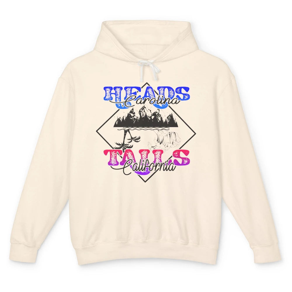 Retro Heads Carolina Tails California Western Summer Beach Unisex Lightweight Hoodie