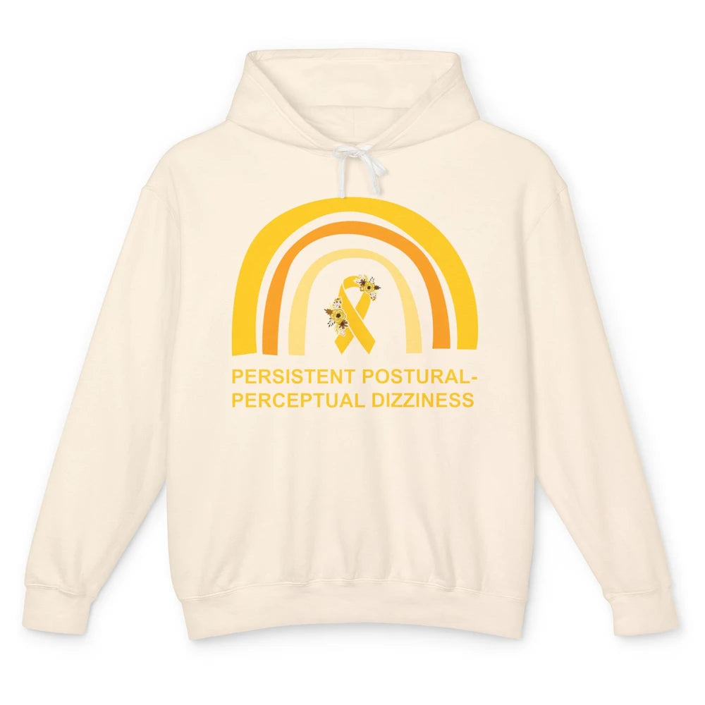 Persistent Postural-perceptual Dizziness PPPD Yellow Rainbow Unisex Lightweight Hoodie
