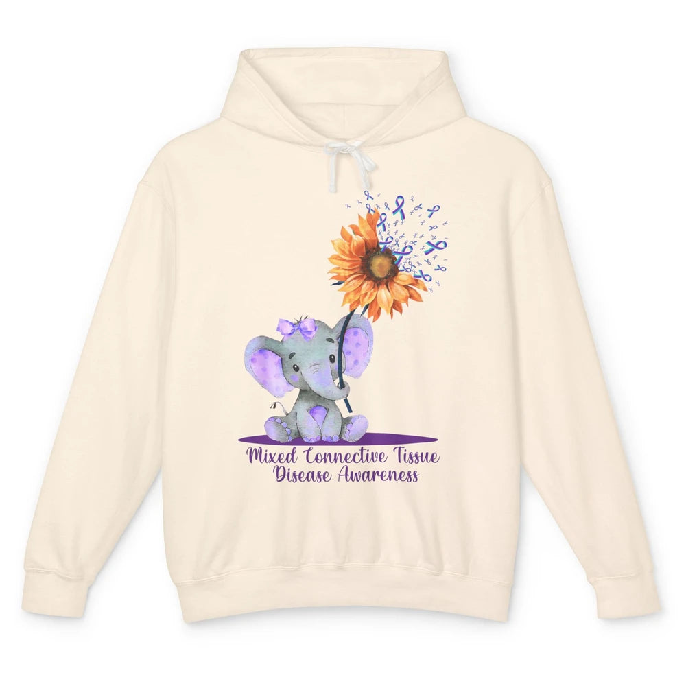 Mixed Connective Tissue Disease Baby Elephant Sunflower Unisex Lightweight Hoodie