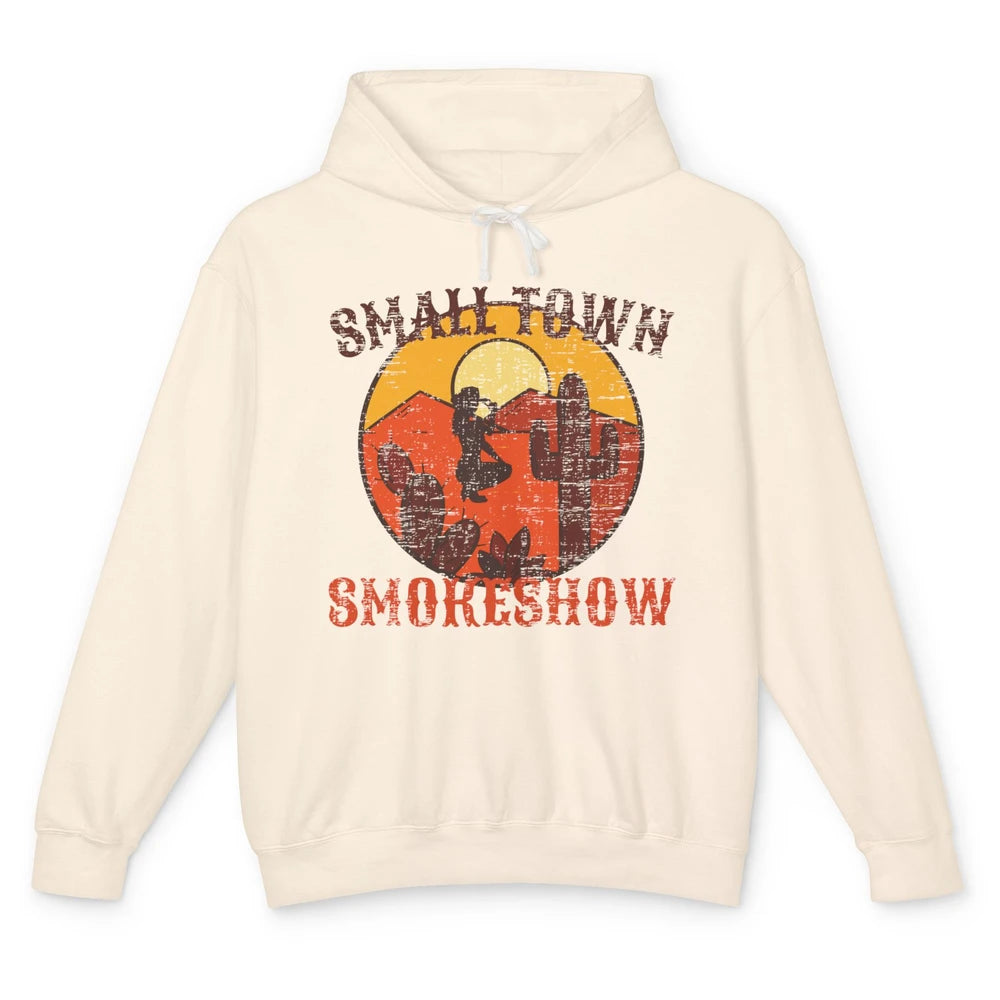 Retro Cowgirl Desert Small Town Smokeshow Western Country Unisex Lightweight Hoodie