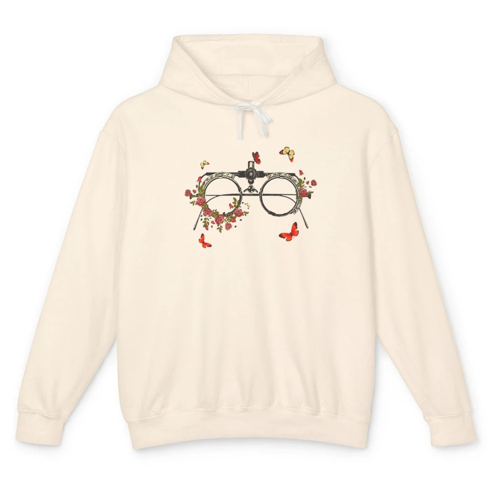 Optometrist Wildflower Phoropter Eyeglasses Doctor Optician Unisex Lightweight Hoodie