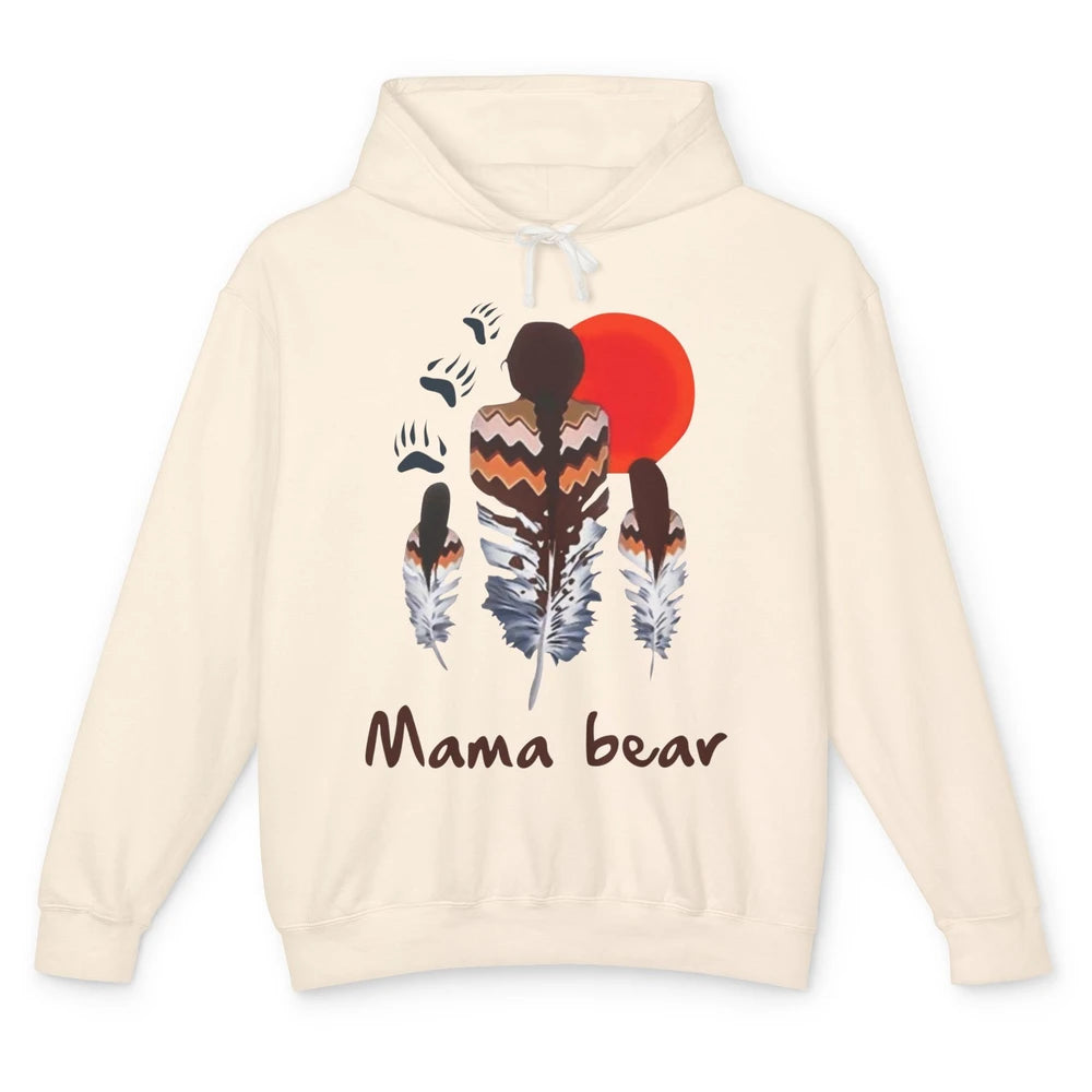 Native Americans Mama Bear Mother and Daughter Tribal Unisex Lightweight Hoodie