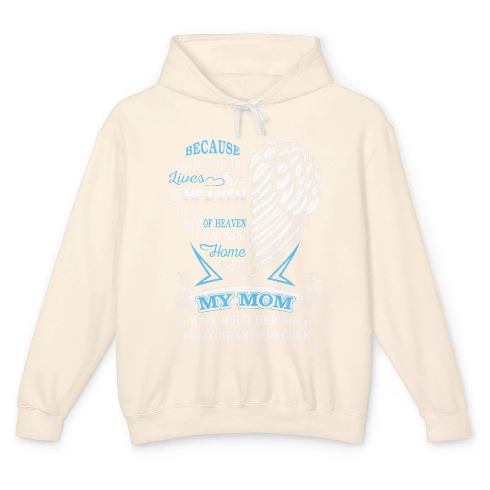 My Mom In Heaven Angel Wings Mother In Memories My Guardian Unisex Lightweight Hoodie