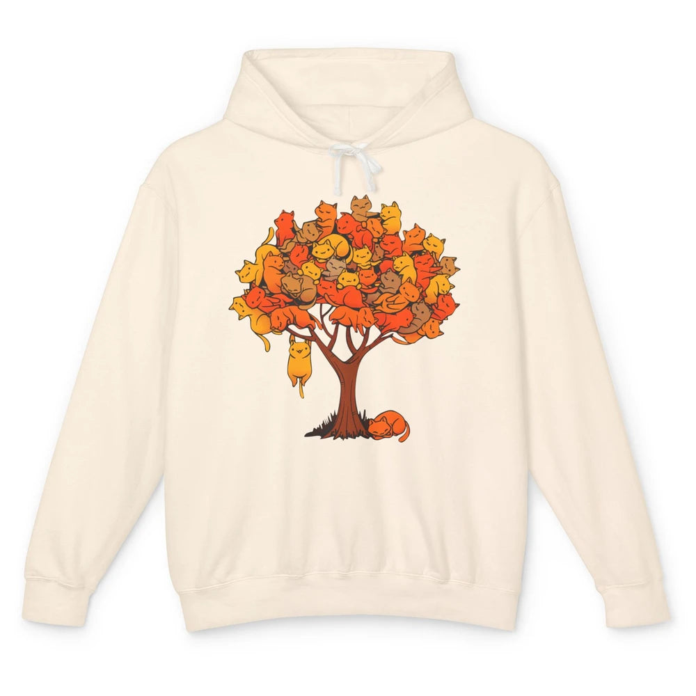 Cat Tree Cute Cats On Tree Kitten Owner Cat Lovers Gift Unisex Lightweight Hoodie