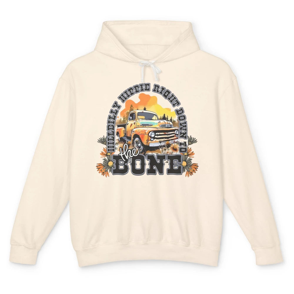 Retro Desert Truck Hippie Hillbilly Western Country Cowgirl Unisex Lightweight Hoodie