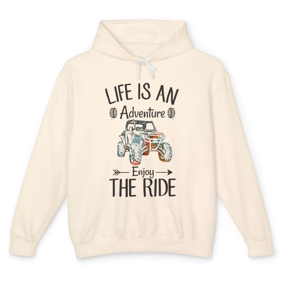 Retro Life Adventure Enjoy Ride UTV Offroad Riding SXS Mud Unisex Lightweight Hoodie