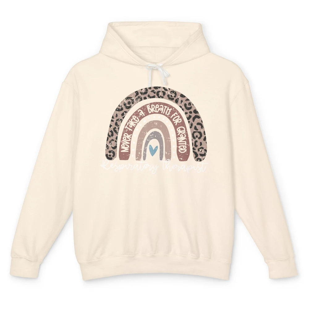 Retro Respiratory Therapy Rainbow Respiratory Therapist Gift Unisex Lightweight Hoodie