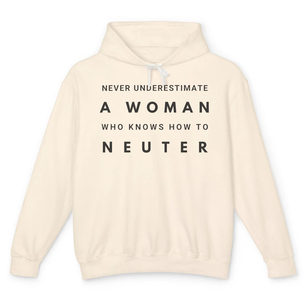 Never Underestimate Women In Vet Med Veterinary Vet Nurse Unisex Lightweight Hoodie