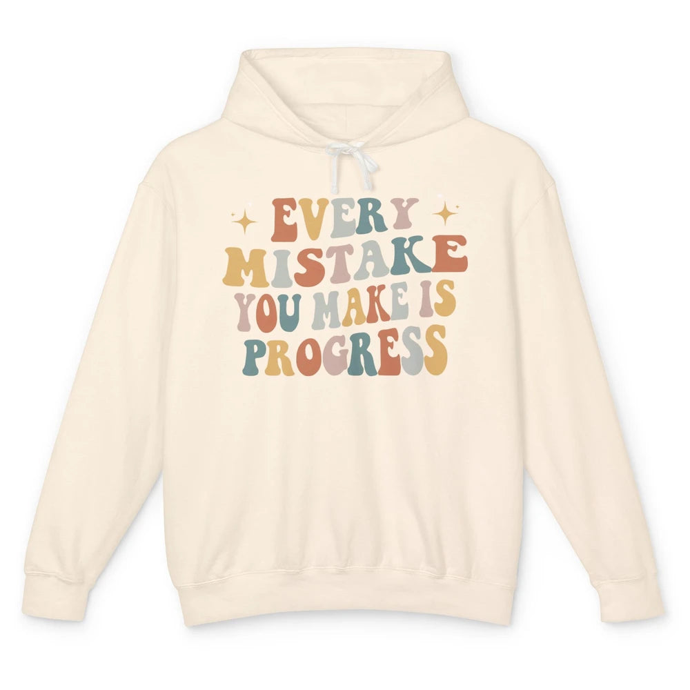 Personal Growth Mindset Therapist Mental Health Retro Boho Unisex Lightweight Hoodie