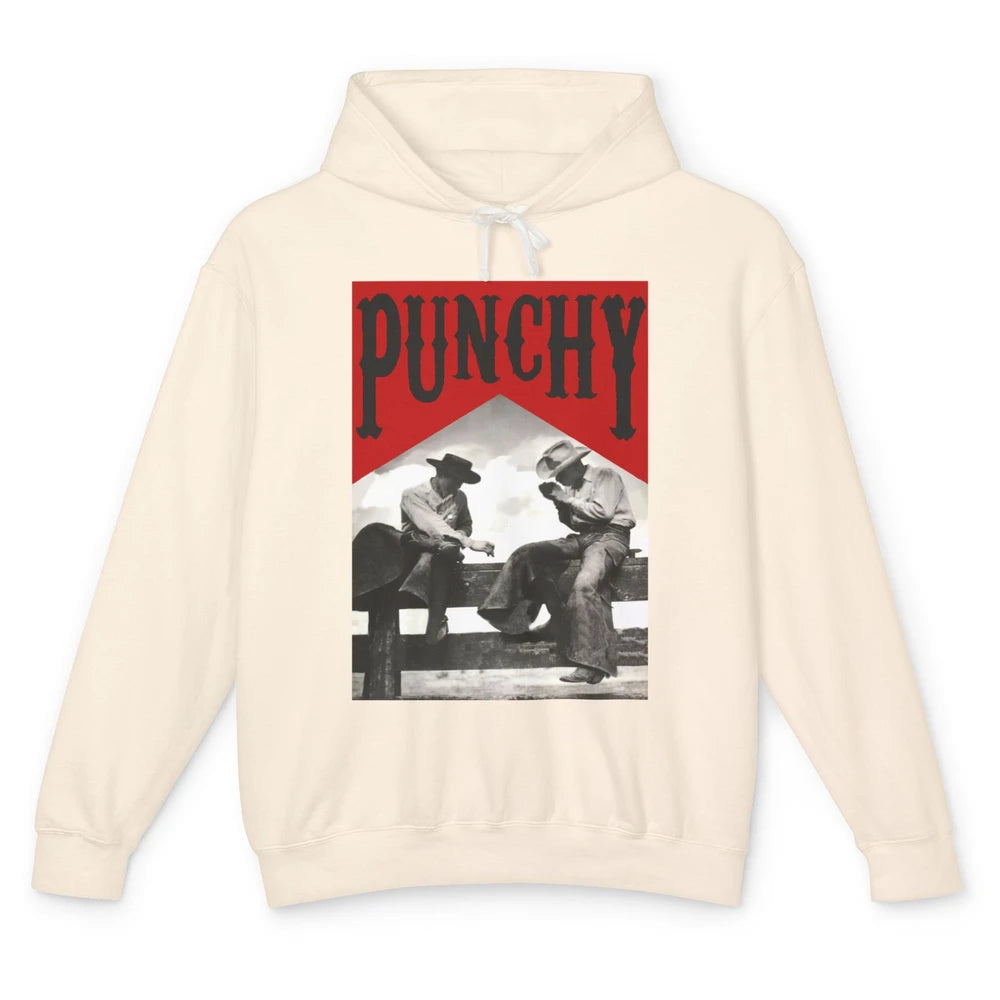 Retro Punchy Cowboy Killer Western Country Cowgirl Gift Unisex Lightweight Hoodie