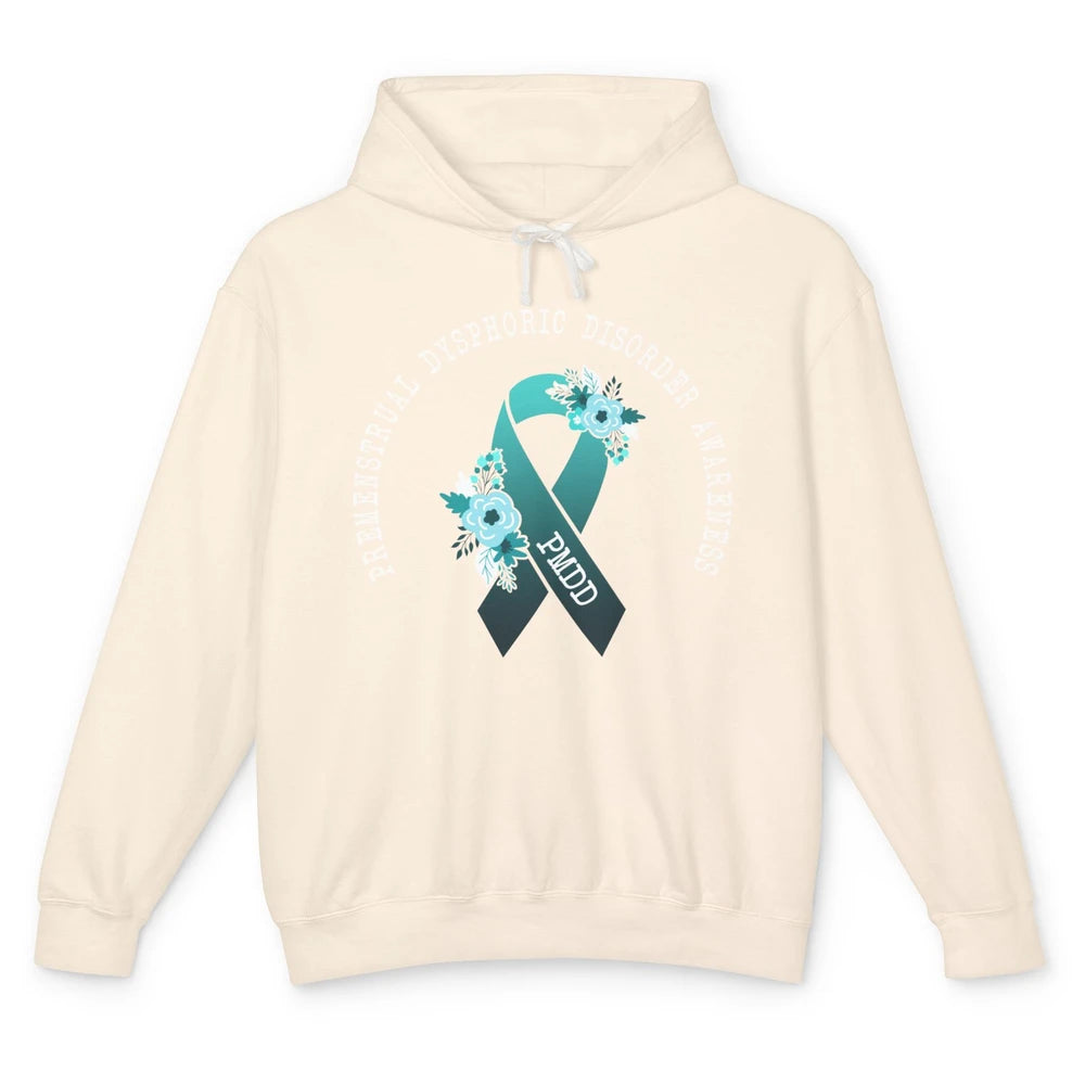 Premenstrual Dysphoric Disorder PMDD Awareness Ribbon Unisex Lightweight Hoodie