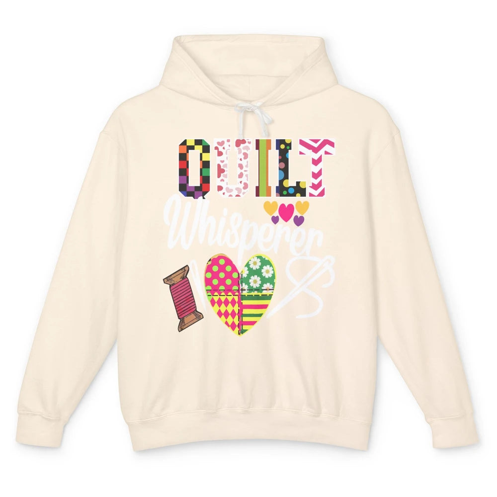 Retro Quilt Whisperer Quilting Life Sewing Life Quilt Lovers Unisex Lightweight Hoodie