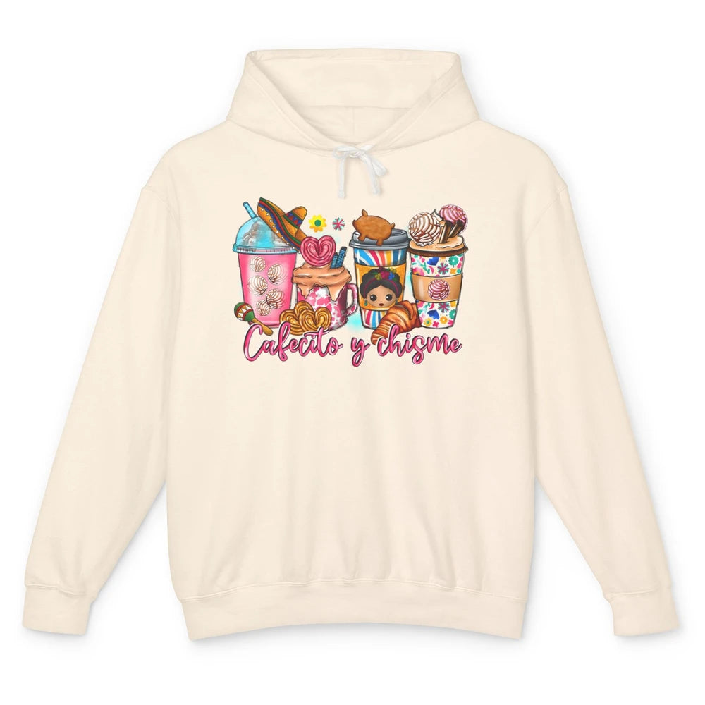 Mexican Drink Coffee Cafecito y Chisme Cinco de Mayo Fiesta Unisex Lightweight Hoodie