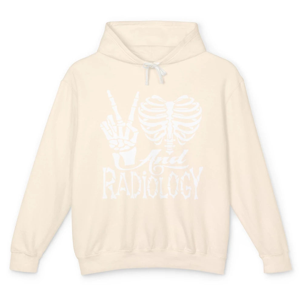 Peace Love X-Ray Radiology Tech Radiologist X-Ray Tech Life Unisex Lightweight Hoodie