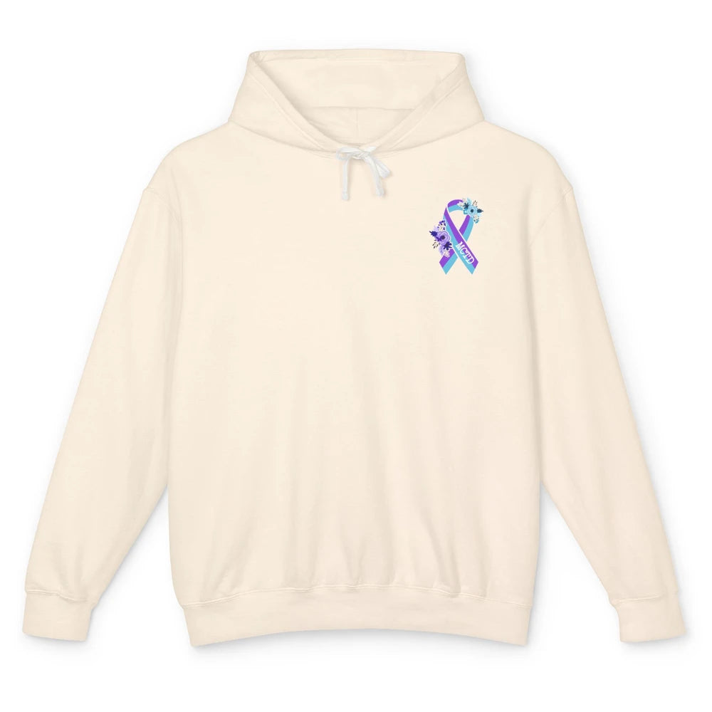 Mixed Connective Tissue Disease Awareness MCTD Floral Ribbon Unisex Lightweight Hoodie