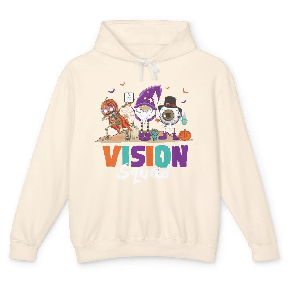 Optometrist Halloween Vision Squad Gnome Pumpkin Optician Unisex Lightweight Hoodie