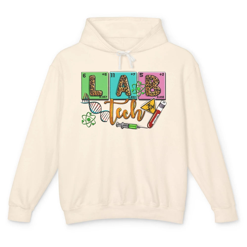Peace Love Lab Tech Laboratory Technician Medical Lab Gift Unisex Lightweight Hoodie