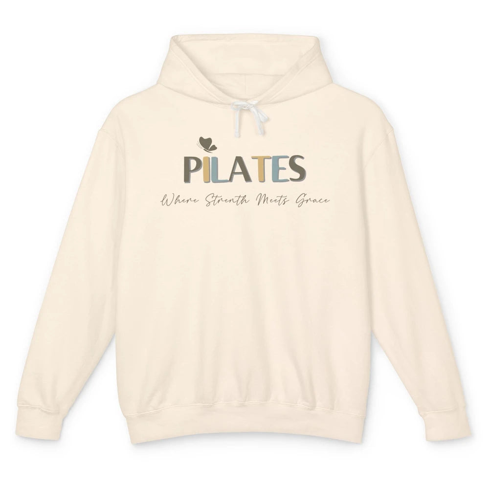 Pilates Where Strength Meets Grace Sport Pilates Reformer Unisex Lightweight Hoodie