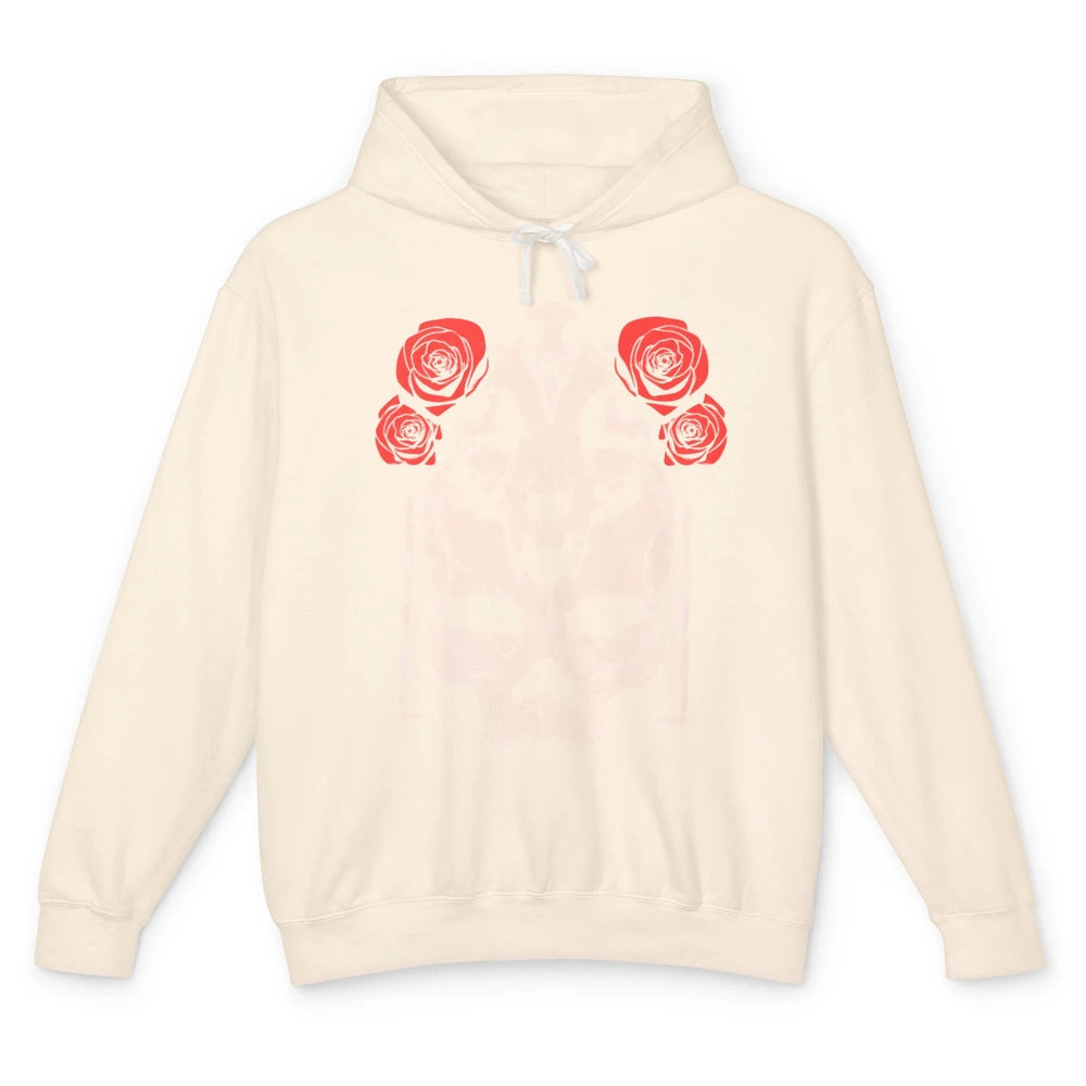 Mystical Skulls Gothic Witch Floral Grunge Magic Occult Edgy Unisex Lightweight Hoodie
