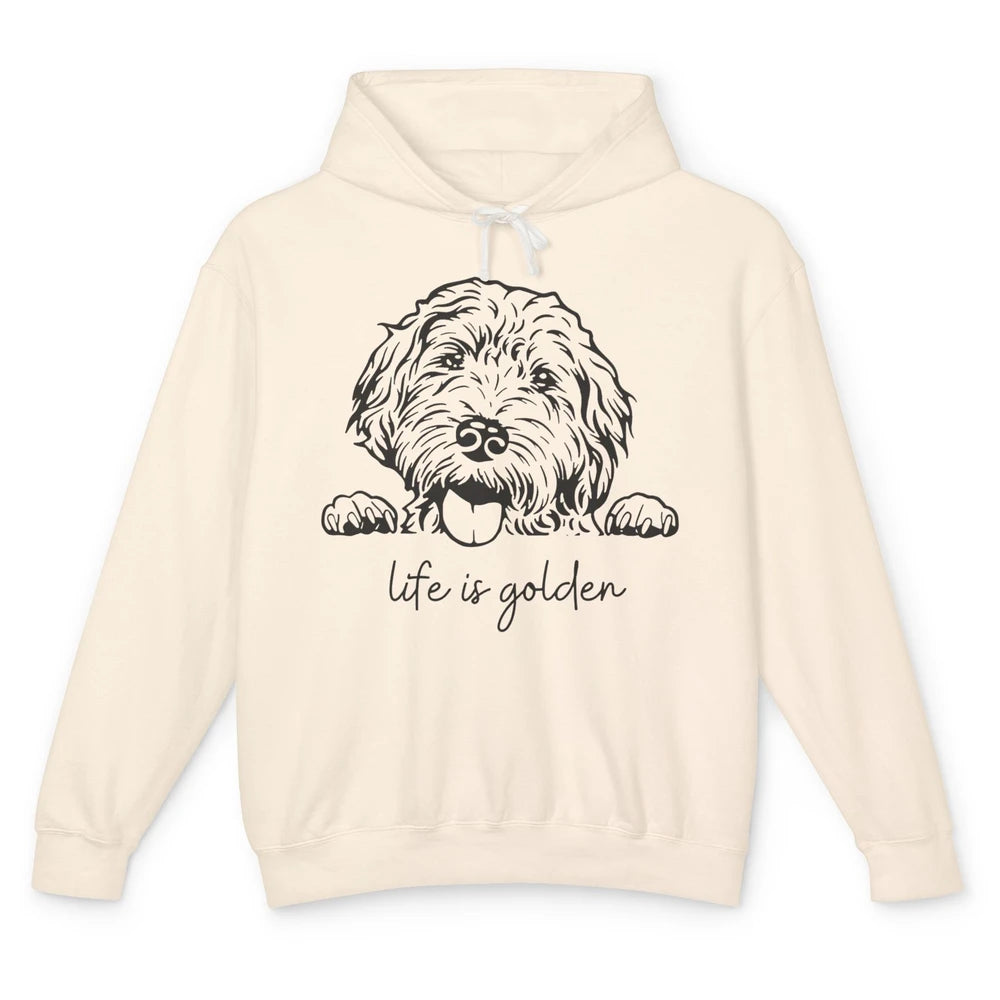 Life is Golden Dog Mom Goldendoodle Mama Mother's Day Gift Unisex Lightweight Hoodie