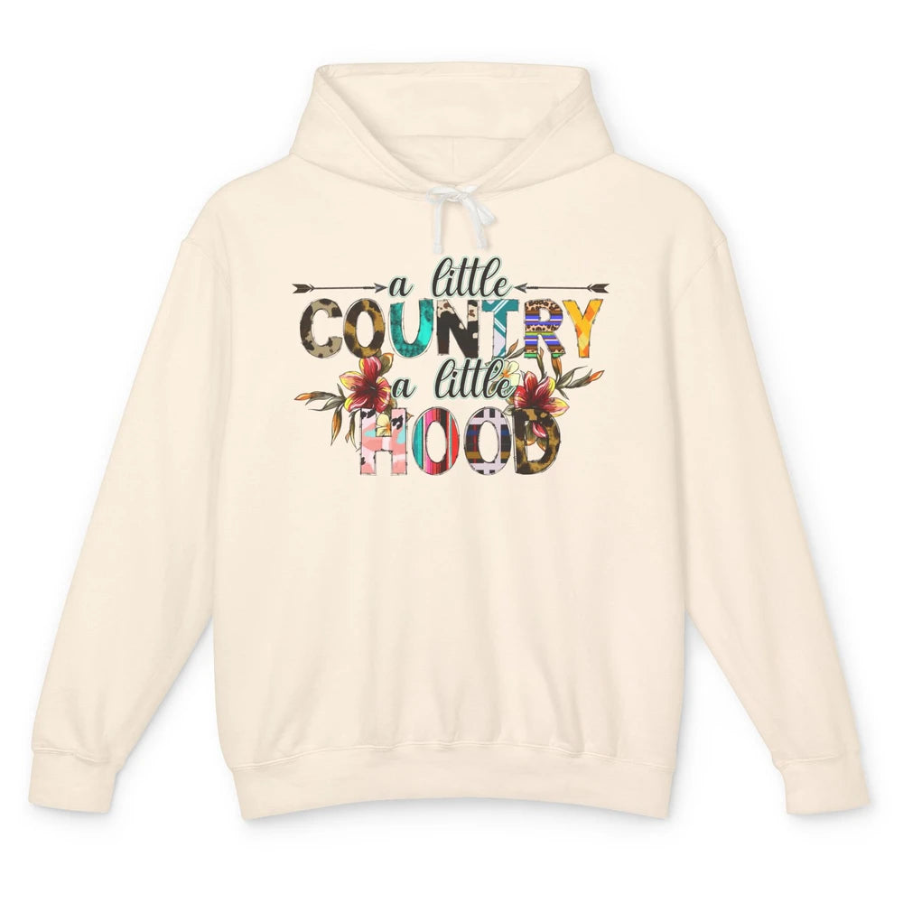 A Little Hood A Little Country Turquoise Western Country Unisex Lightweight Hoodie