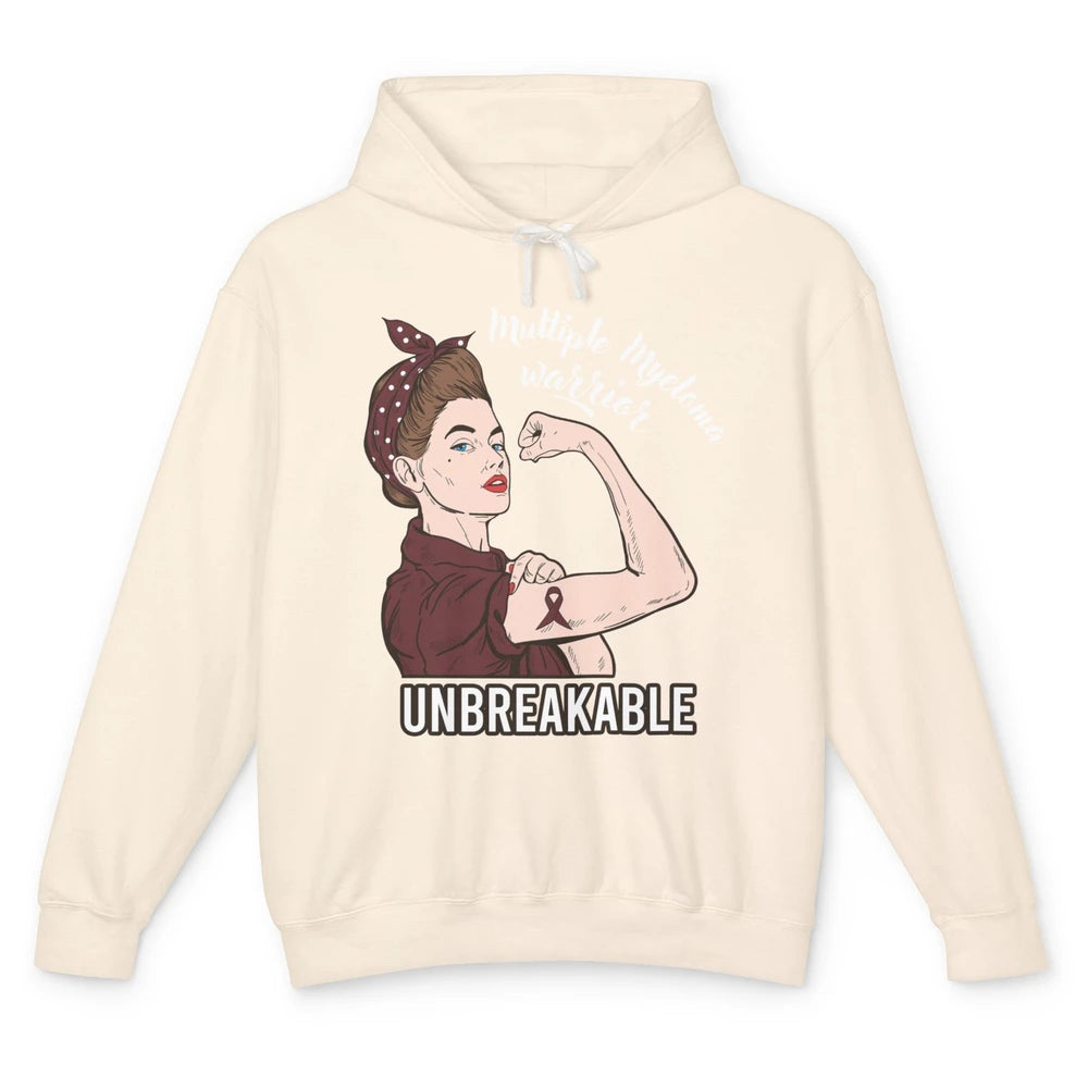Multiple Myeloma Warrior Unbreakable Myeloma Cancer Survivor Unisex Lightweight Hoodie