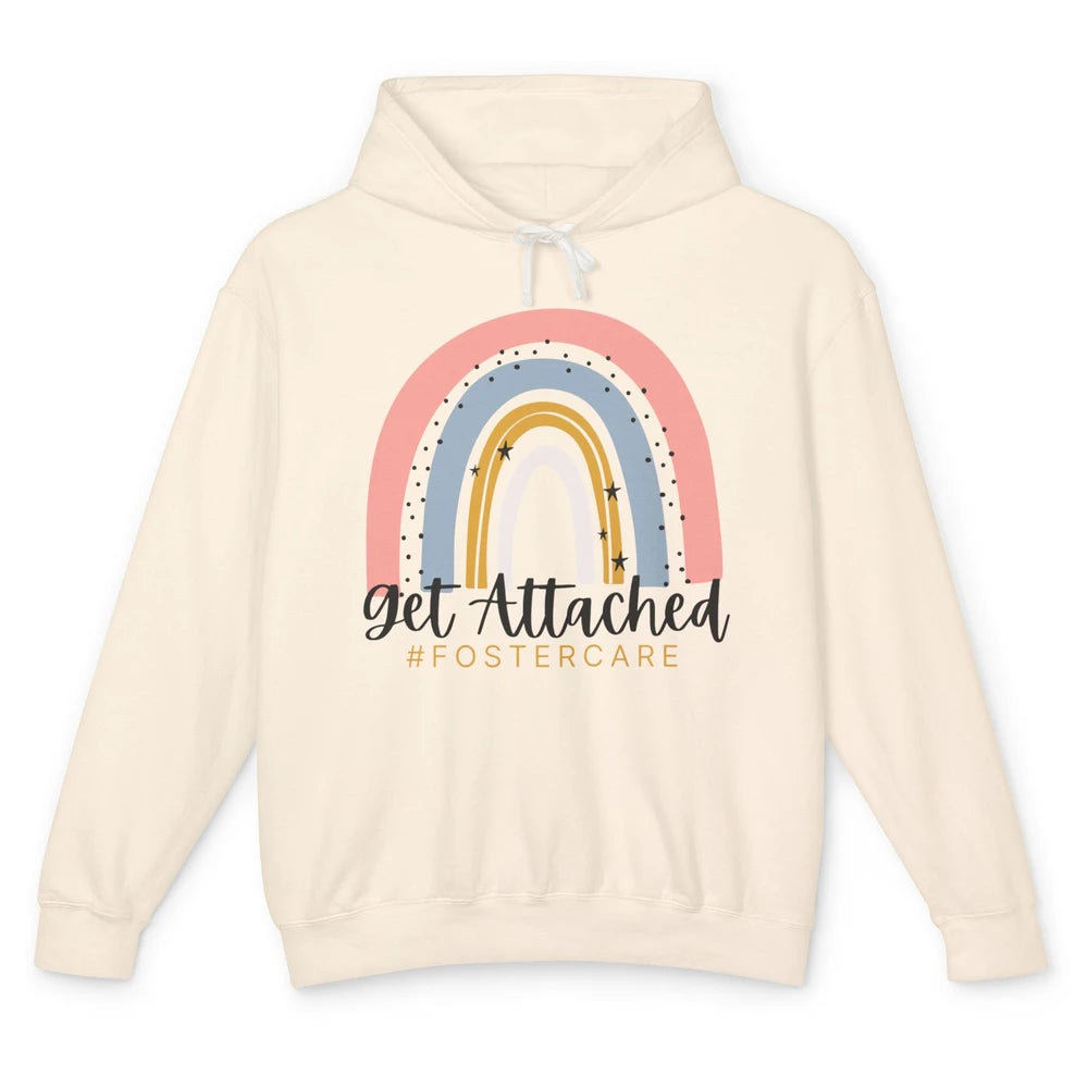 Rainbow Foster Care Parents Get Attached Adoption Foster Mom Unisex Lightweight Hoodie