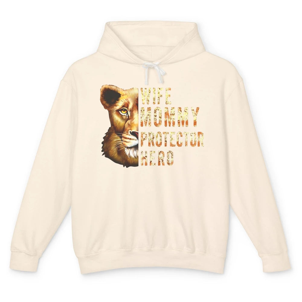 Retro Mommy Lion Queen Wife Mom Protector Hero Mothers Day Unisex Lightweight Hoodie