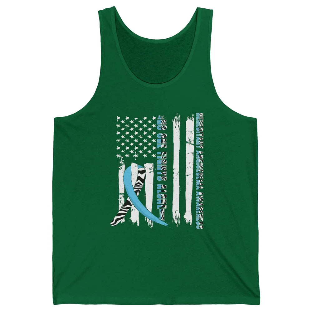 Retro Hereditary Angioedema No One Fight Alone Zebra Ribbon Unisex Jersey Tank