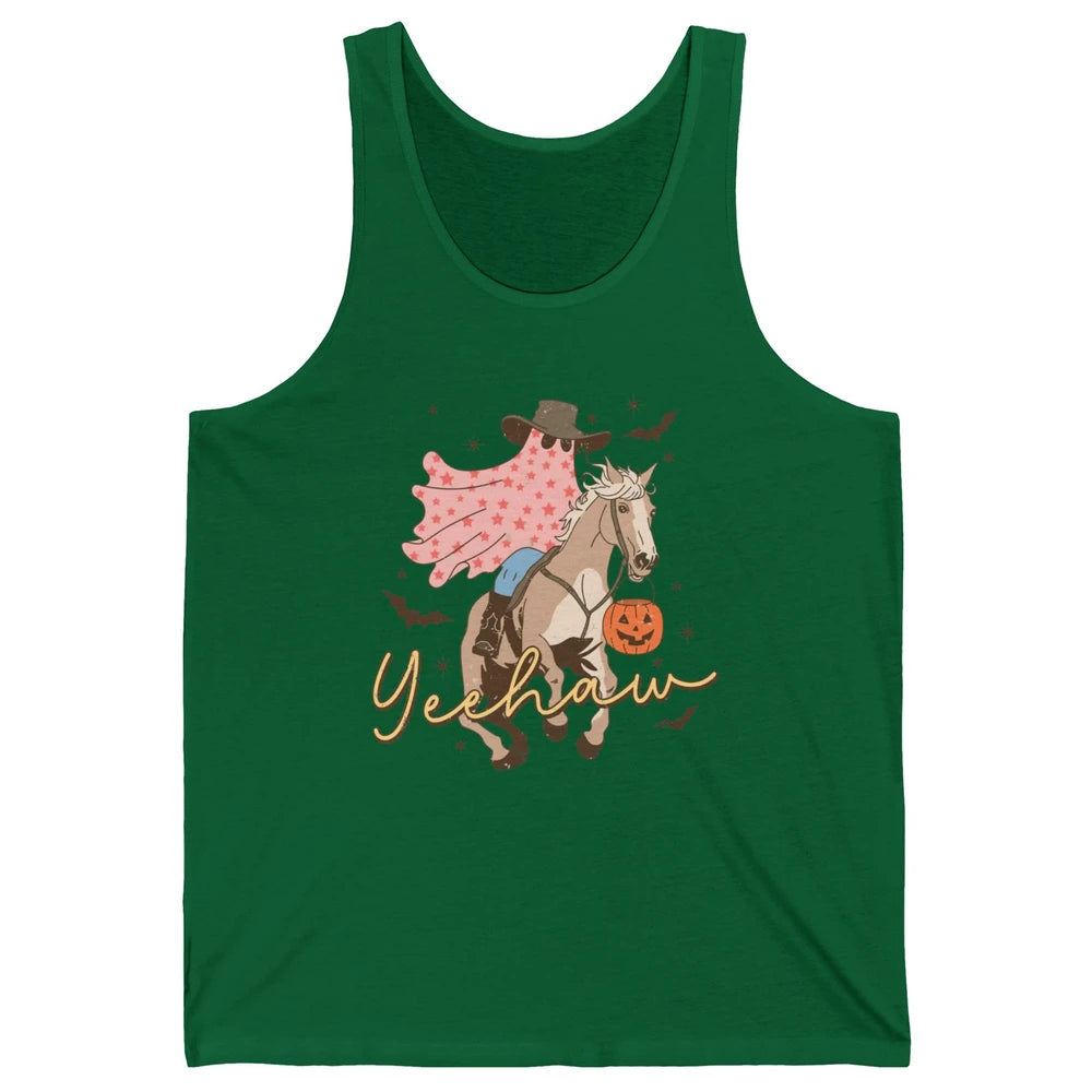 Cowboy Ghost Howdy Ghost Spooky Yeehaw Western Halloween Unisex Jersey Tank