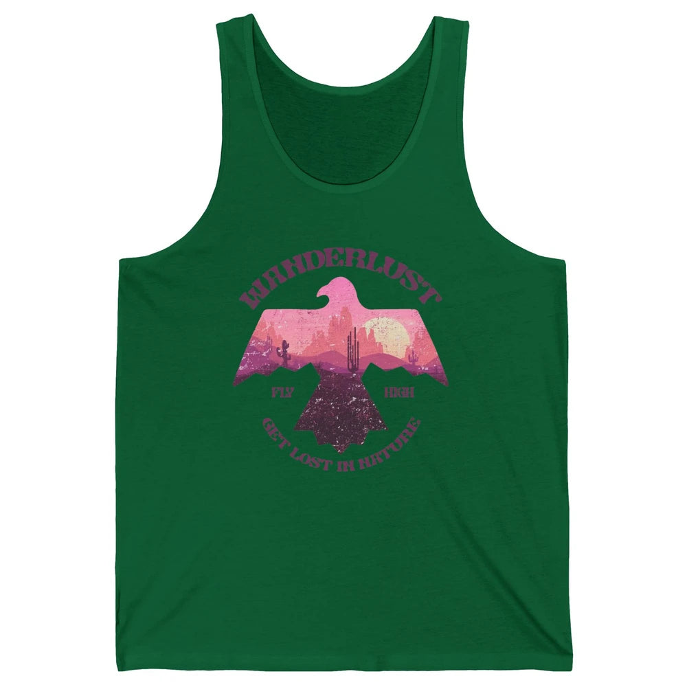 Retro Adventure Wanderlust Get Lost In Nature Travel Western Unisex Jersey Tank