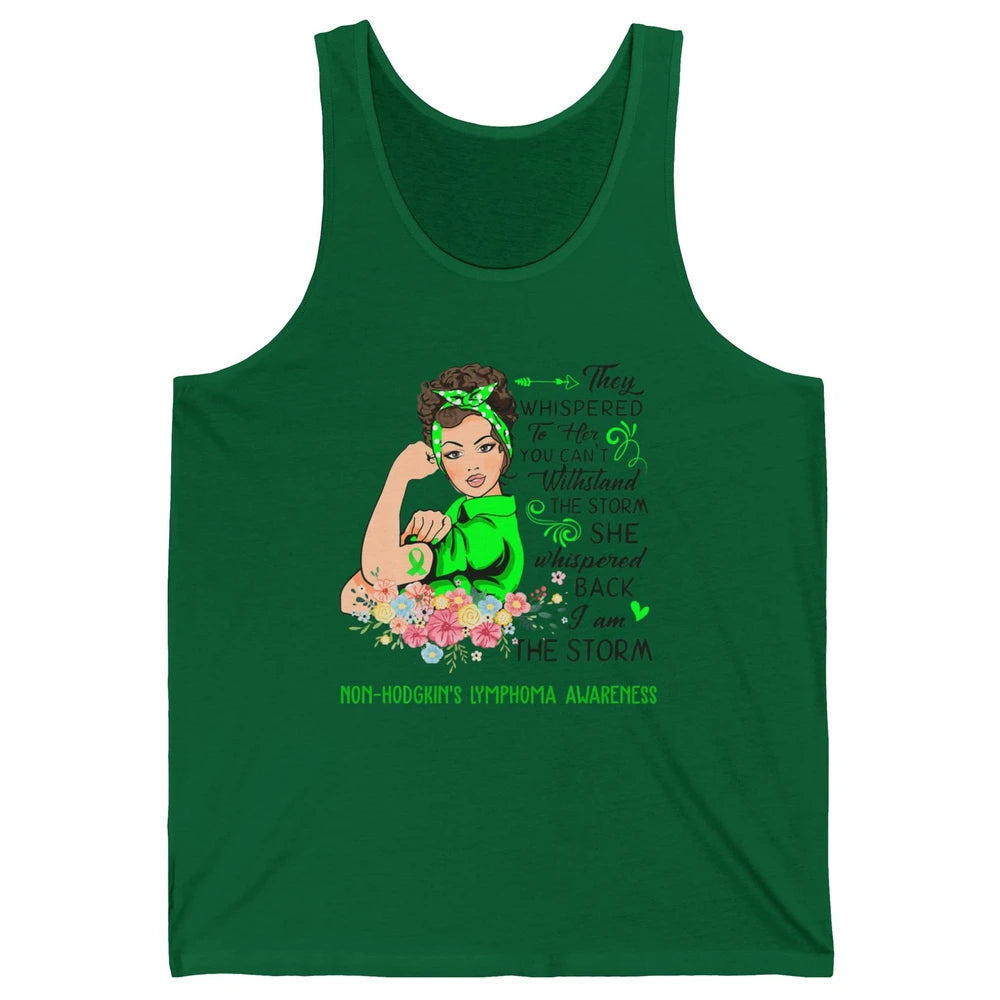 Non-Hodgkin Lymphoma Cancer Warrior The Storm Green Women Unisex Jersey Tank