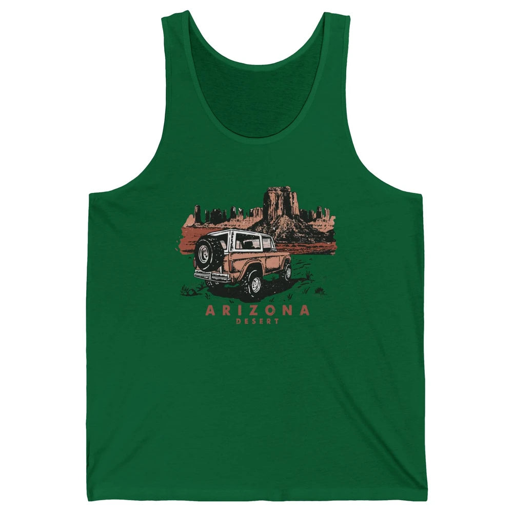 Retro Arizona Desert Truck Country Adventure Nature Lovers Unisex Jersey Tank