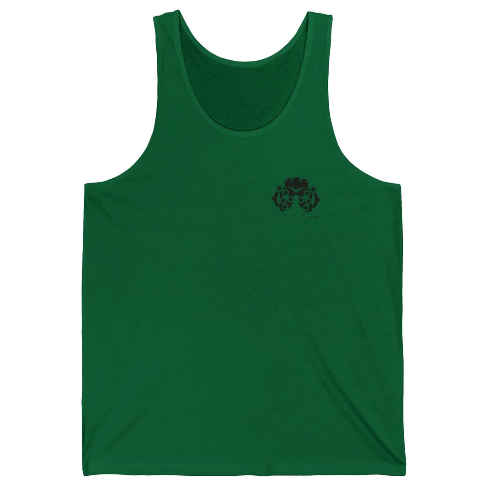 Phoropter One Or Two Optometrist Optician Optometry Pocket Unisex Jersey Tank