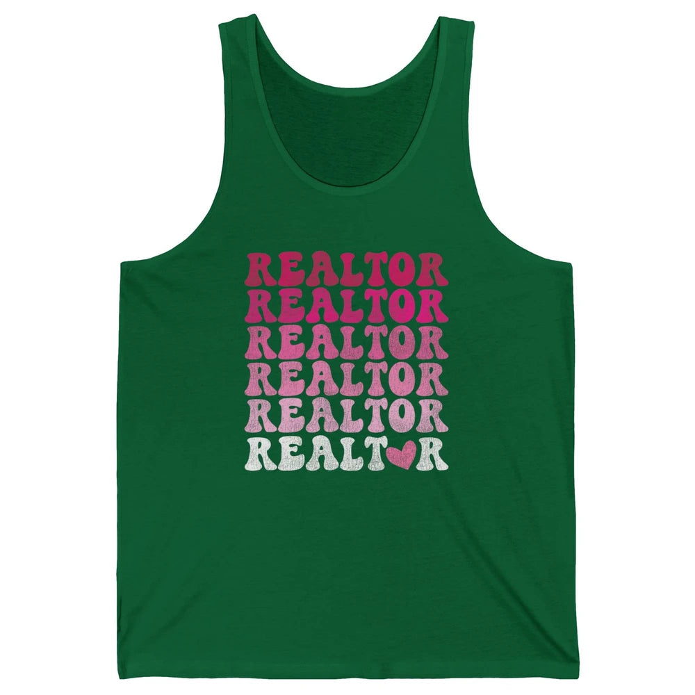 Real Estate Heart Wife Life Pink Realtor Women Close Deal Unisex Jersey Tank
