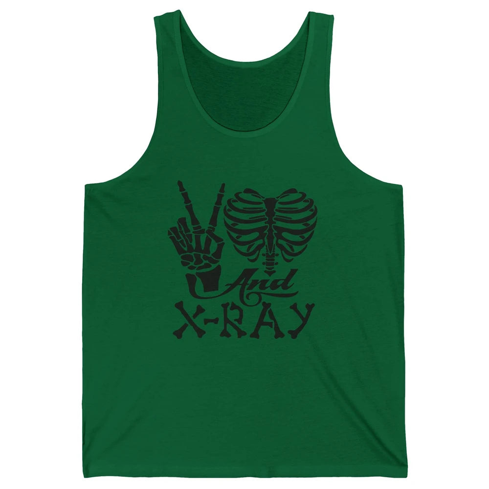 Peace Love X-Ray Radiology Tech Radiologist X-Ray Tech Life Unisex Jersey Tank
