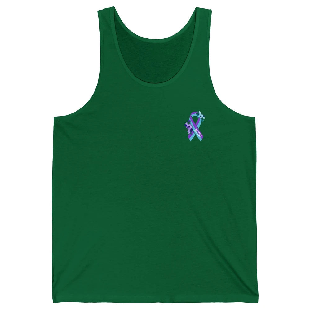 Mixed Connective Tissue Disease Awareness MCTD Floral Ribbon Unisex Jersey Tank