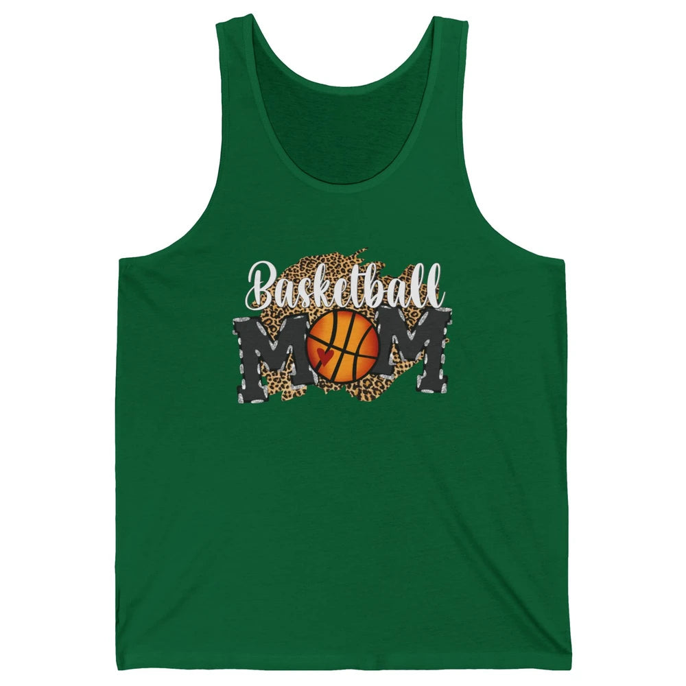 Leopard Basketball Mom Proud Basketball Players Mom Gift Unisex Jersey Tank