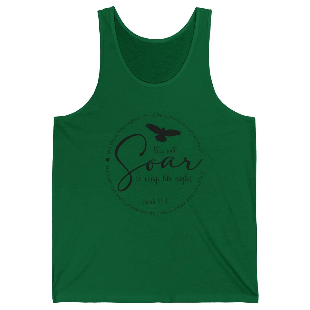 They Will Soar On Wings Like Eagles Christian Bible Verse Unisex Jersey Tank