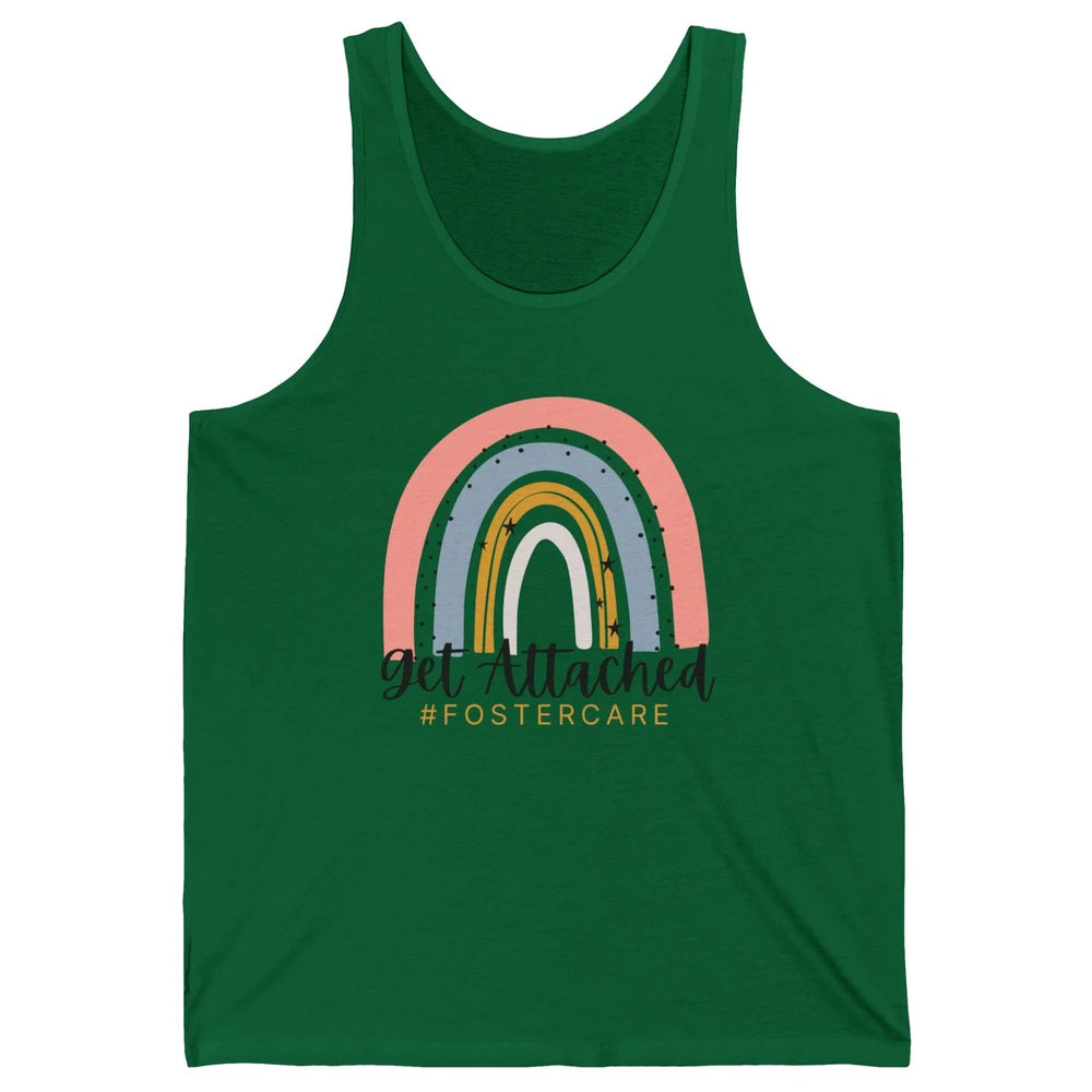 Rainbow Foster Care Parents Get Attached Adoption Foster Mom Unisex Jersey Tank