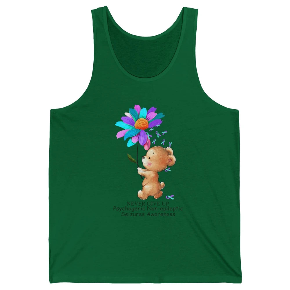 PNES Awareness Purple Teal Ribbon Sunflower Baby Elephant Unisex Jersey Tank