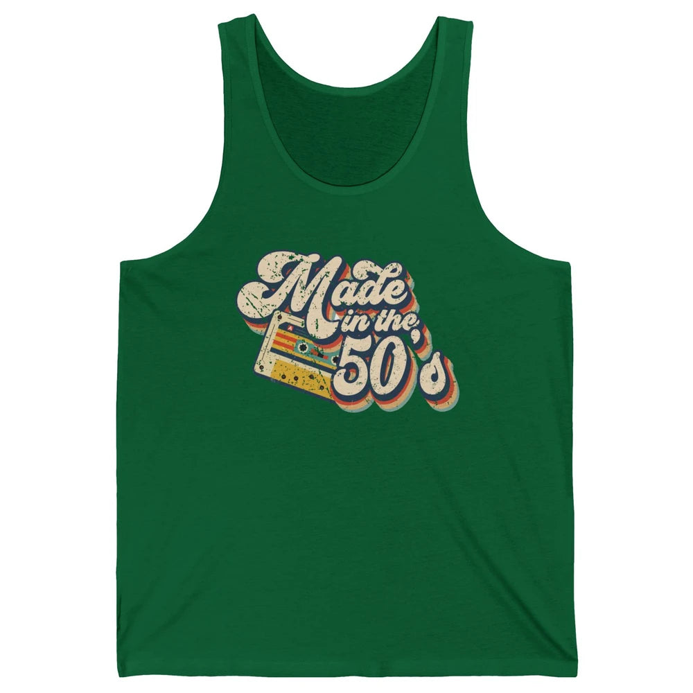 Retro Cassette Made In The 50's 1950s Born Birthday Day Gift Unisex Jersey Tank