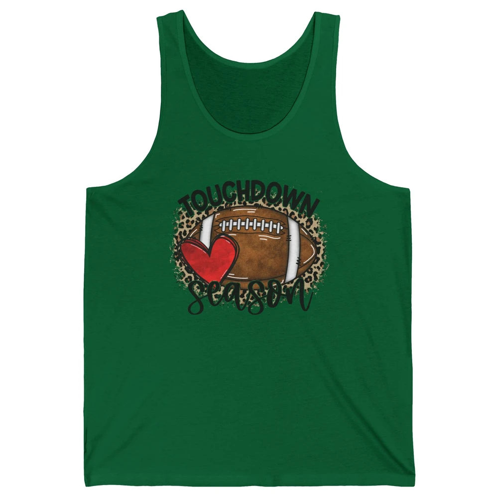 Retro Leopard Football Touchdown Season Football Player Gift Unisex Jersey Tank