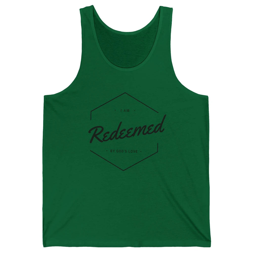 Redeemed By God's Love Butterfly Christian Religious Gift Unisex Jersey Tank