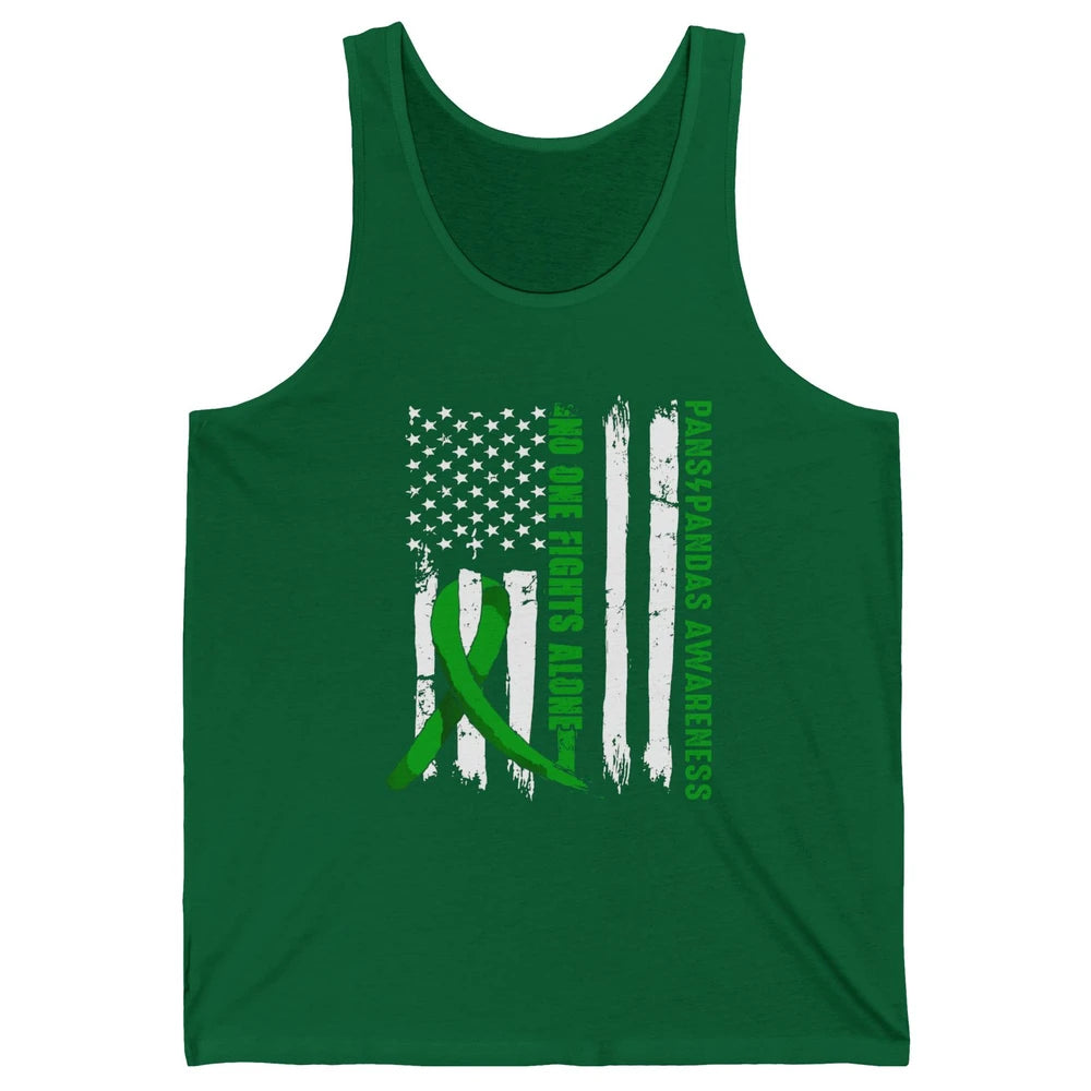PANS/PANDAS Awareness Retro US Flag No One Fight Alone Unisex Jersey Tank