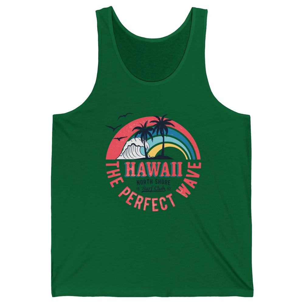 Retro Hawaii North Shore Surf Club Beach Palms Vintage 1980s Unisex Jersey Tank