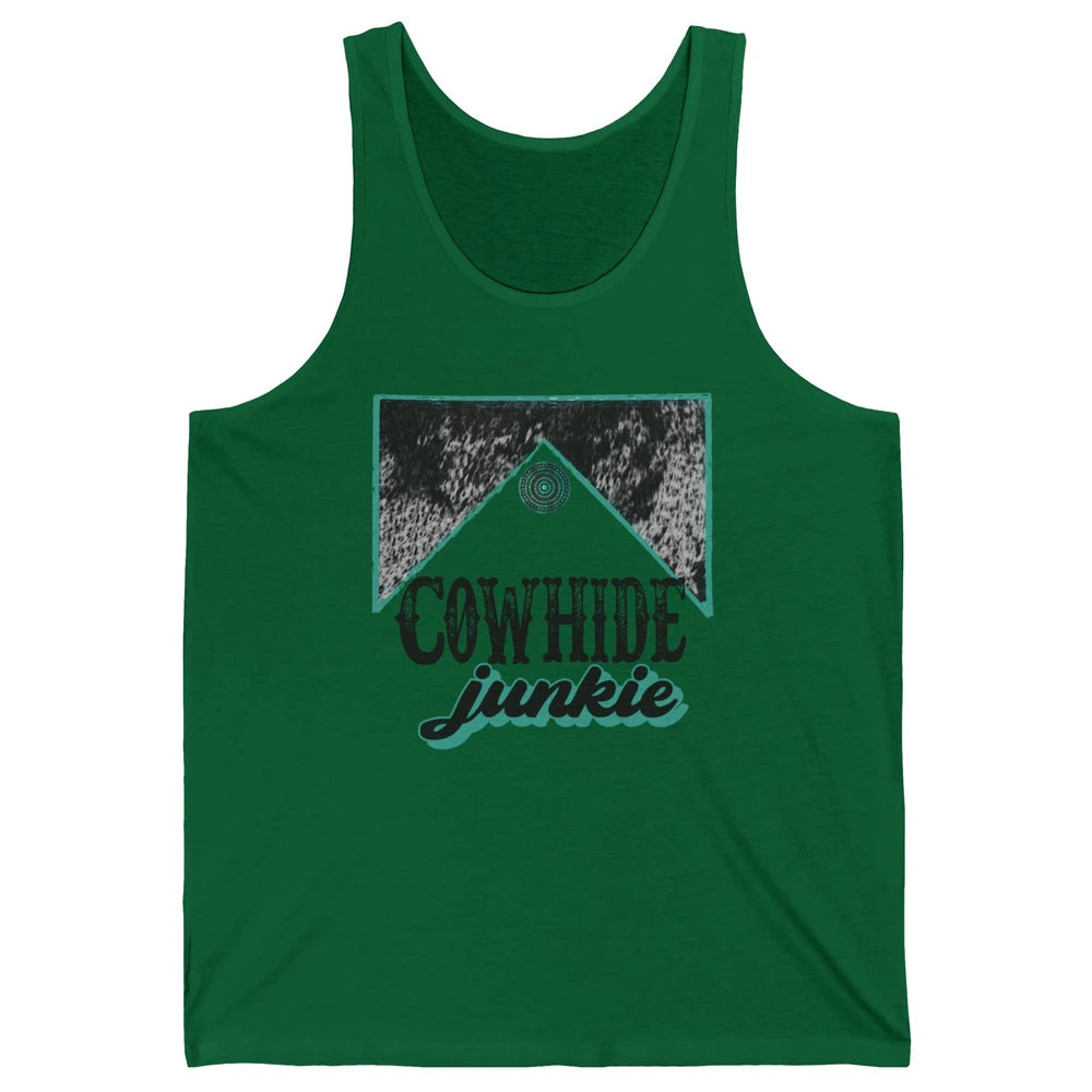 Retro Cowhide Junkie Western Country Cowboy Cowgirl Gift Unisex Jersey Tank