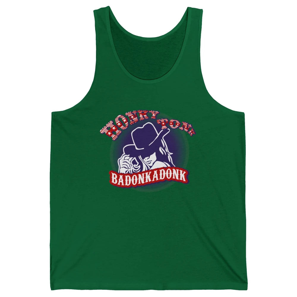 Retro Cowgirl Honky Tonk Badonkadonk Western Country Unisex Jersey Tank