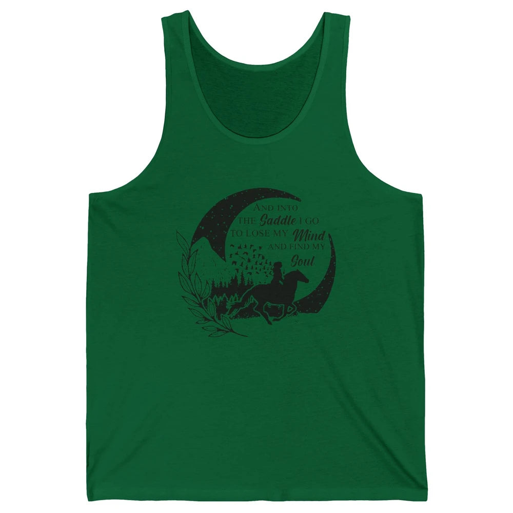 Retro Cowgirl Into The Saddle I Go Western Country Cowboy Unisex Jersey Tank